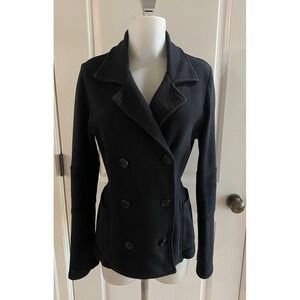 JAMES PERSE‎ Black Cotton Double Breasted Blazer Jacket Size 4 M/L Women's